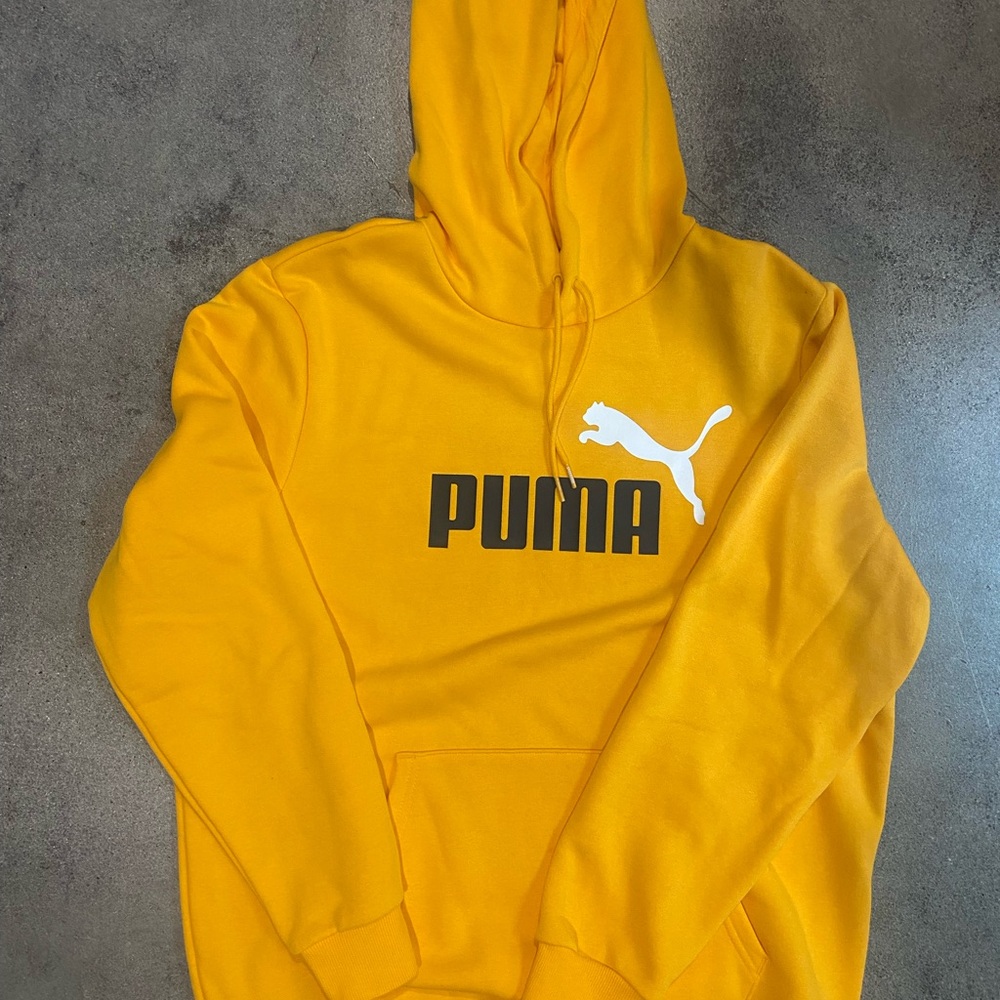 Puma Men's Vibrant Yellow Hoodie